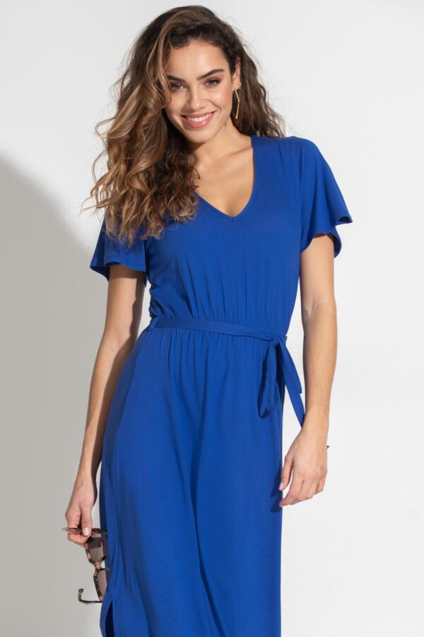Tie Back Jersey Maxi Dress