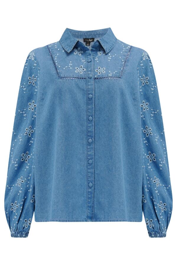 Bonnie Chambray Broderie Long Sleeve Shirt