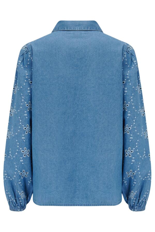 Bonnie Chambray Broderie Long Sleeve Shirt