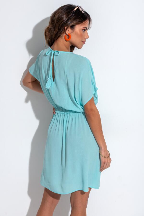 Crinkle Embroidered Beach Kaftan