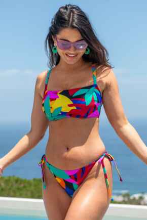Maya Bay Reversible Tie Side Bikini Brief - Multi