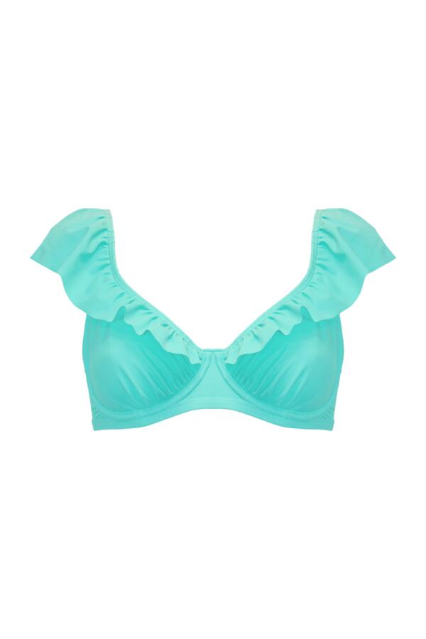Bermuda Underwired Non-Padded Frill Bikini Top