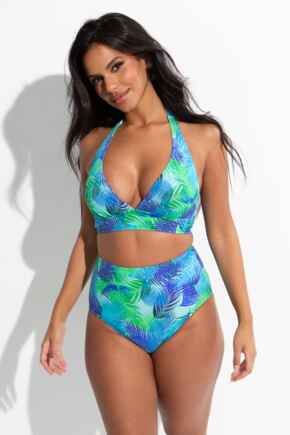 Aruba Super High-Waist Control Bikini Brief - Aqua Palm