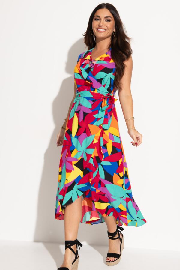 Midaxi Wrap Beach Dress