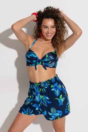 Beach Short - Navy Tropical