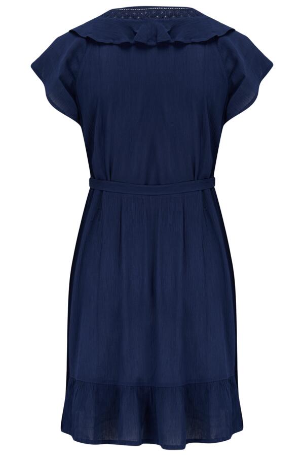 Crinkle Frill Wrap Beach Dress