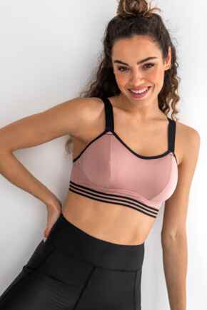Energy Empower U/W Lightly Padded Convertible Sports Bra  - Rose Gold