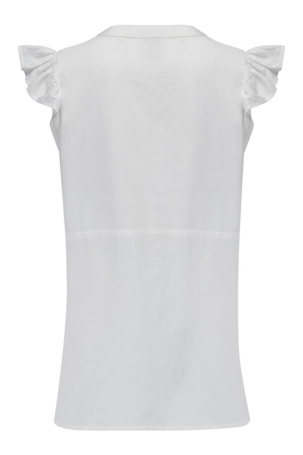 Poppy Woven Longline Frill Sleeve Shirt