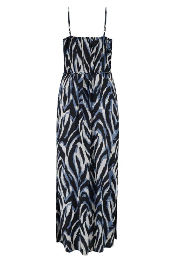 Sheer Viscose Tie Belt Maxi Beach Dress