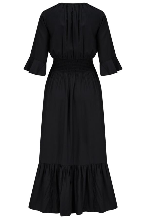 Carmen Fuller Bust Elasticated Neckline Woven Midaxi Dress