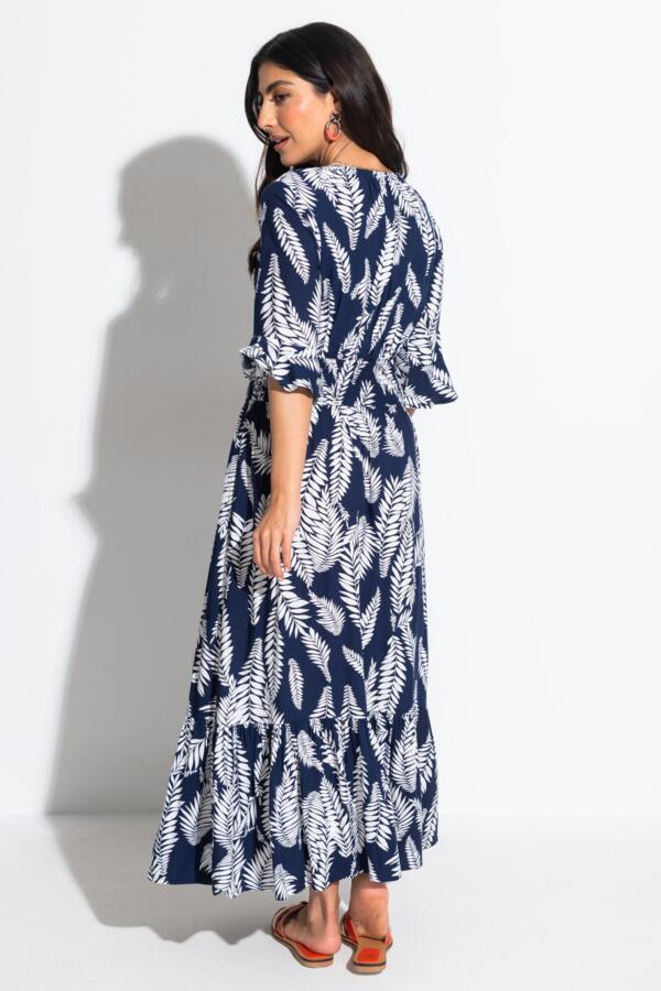 Carmen Fuller Bust Elasticated Neckline Woven Midaxi Dress
