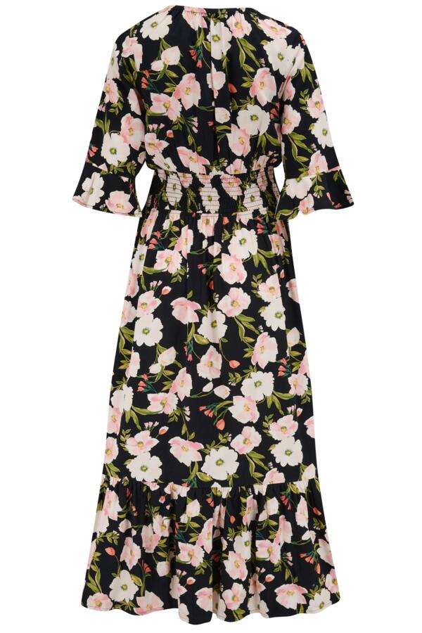Carmen Fuller Bust Elasticated Neckline Woven Midaxi Dress