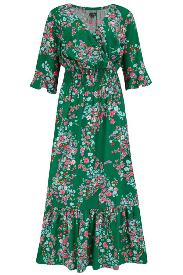 Carmen Fuller Bust Elasticated Neckline Woven Midaxi Dress