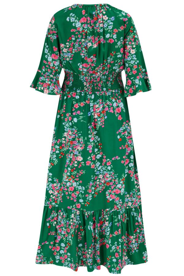 Carmen Fuller Bust Elasticated Neckline Woven Midaxi Dress