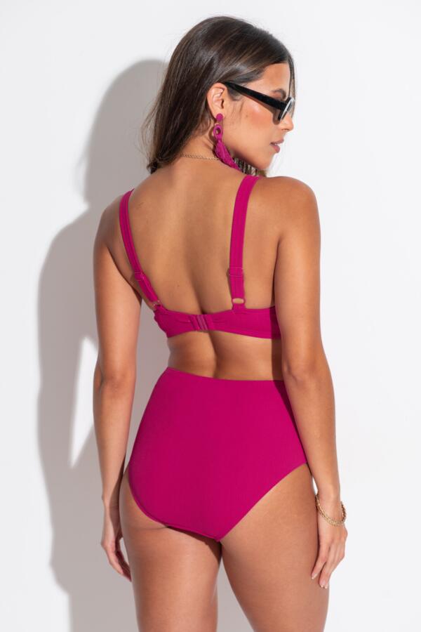 Cali Ribbed Texture Hidden Underwired Bikini Top