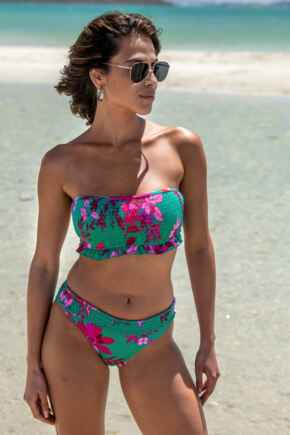 Free Spirit Frill Waist Brief - Green/Pink