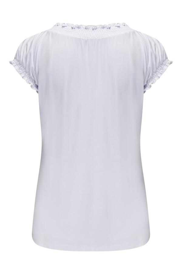 Payton Contrast Stitch Cap Sleeve Stretch Jersey Top
