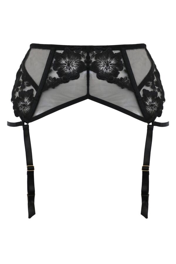 India Bold Floral Embroidery Deep Suspender