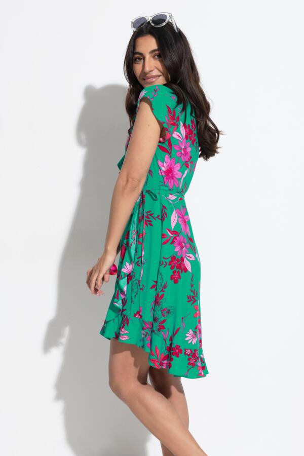 Frill Wrap Beach Dress