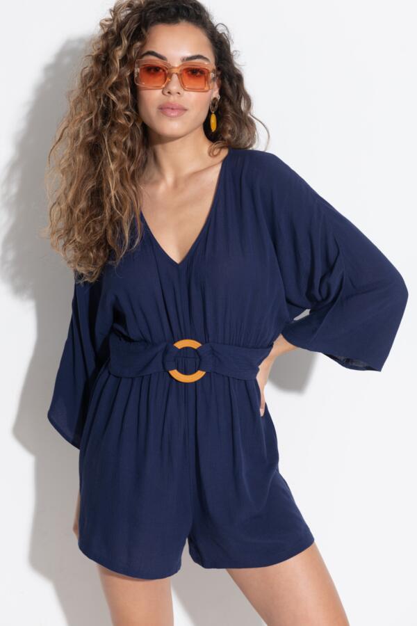 Crinkle O Ring Beach Playsuit