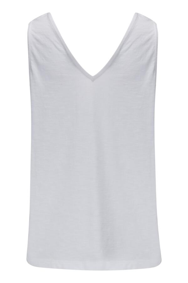 Maya Cotton Slub Jersey Built-Up V-Neck Vest