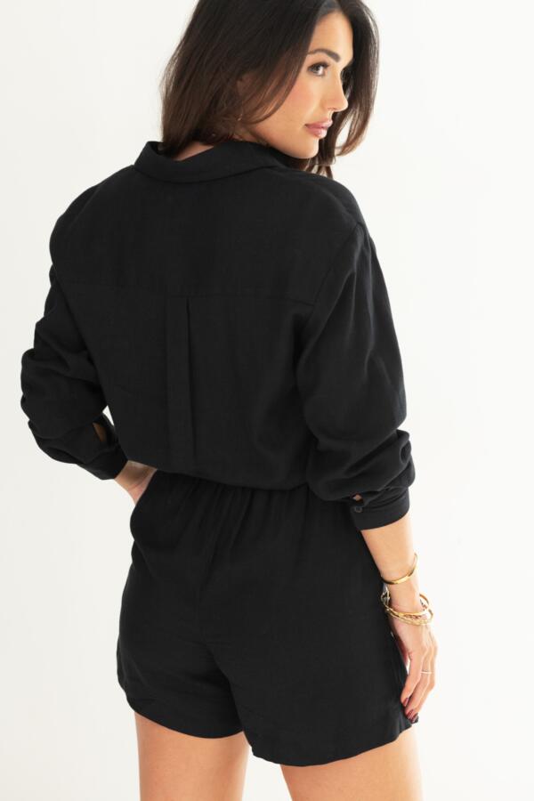 Bree High-Waist Linen Blend Elasticated Co-Ord Short