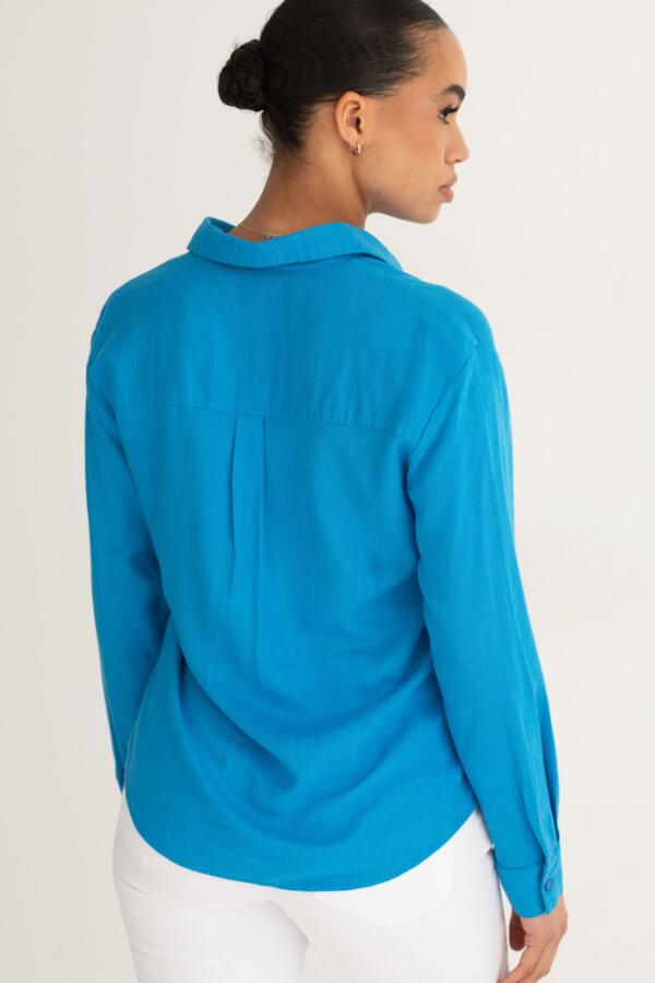 Wren Button Through Linen Blend Long Sleeve Co-Ord Shirt