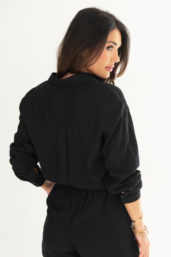 Wren Button Through Linen Blend Long Sleeve Co-Ord Shirt