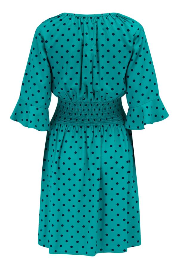 Carmen Short Sleeve Elasticated Neckline Short Dress