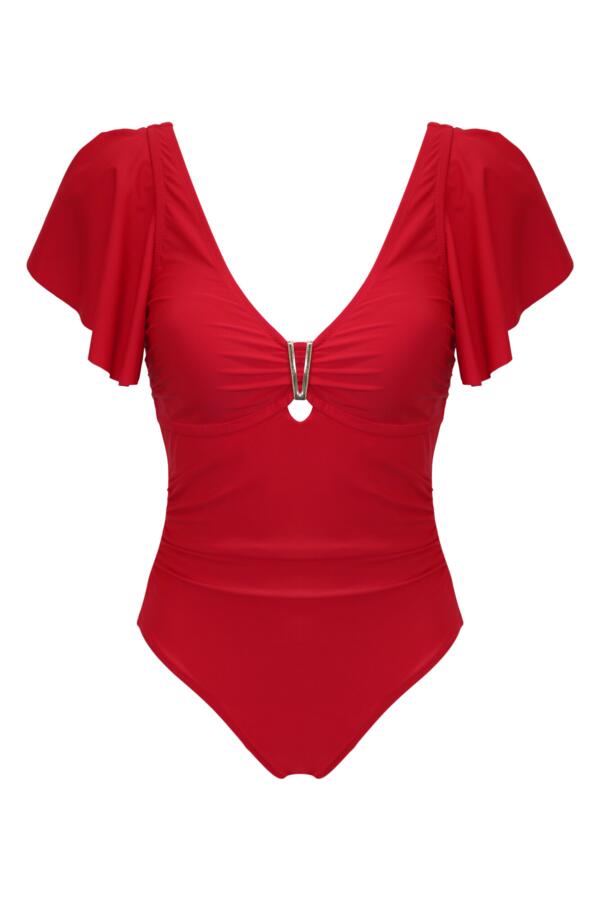 Andalucia Frill V-Neck Control Swimsuit
