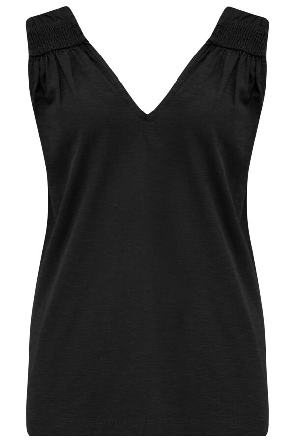 Maya Cotton Slub Jersey Built-Up V-Neck Vest