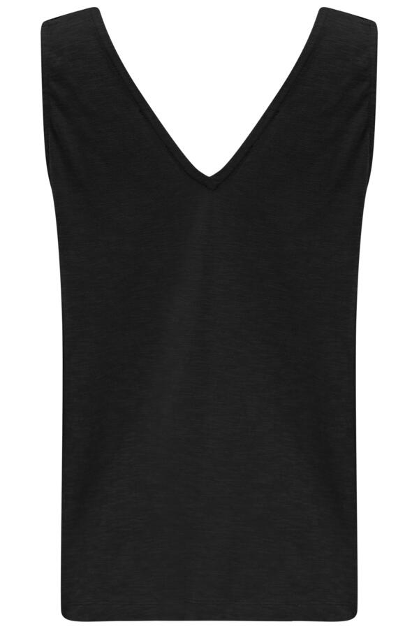 Maya Cotton Slub Jersey Built-Up V-Neck Vest