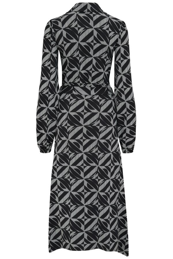 Venetia Jersey Hanky Hem Collared Midi Dress