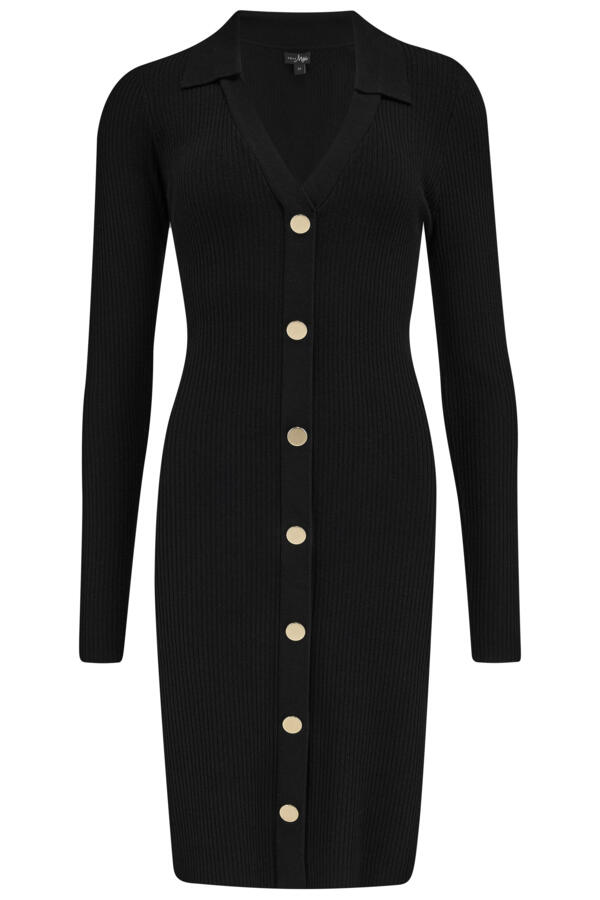 Beth Contrast Rib Knit Mini Dress