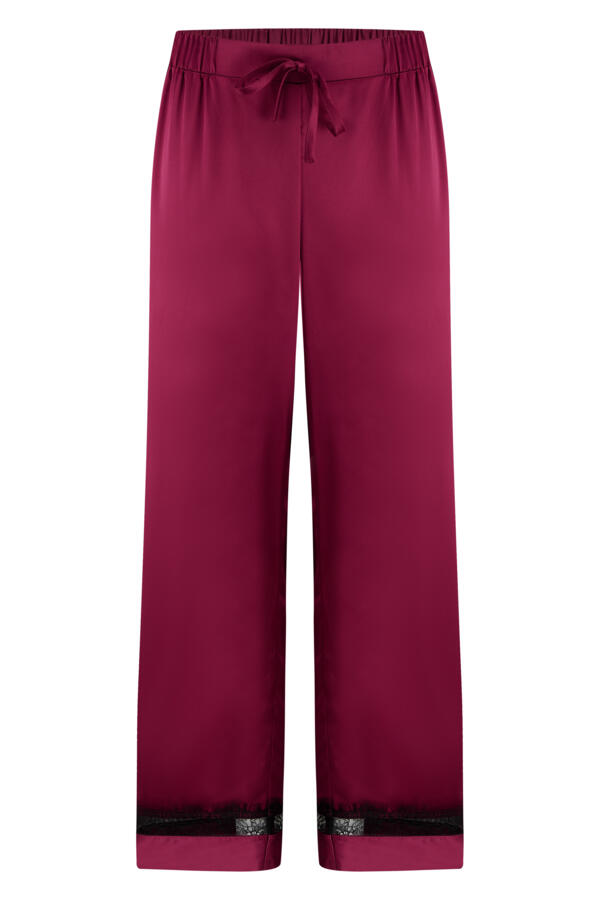 Dusk Satin and Lace Revere Collar Pyjama Set