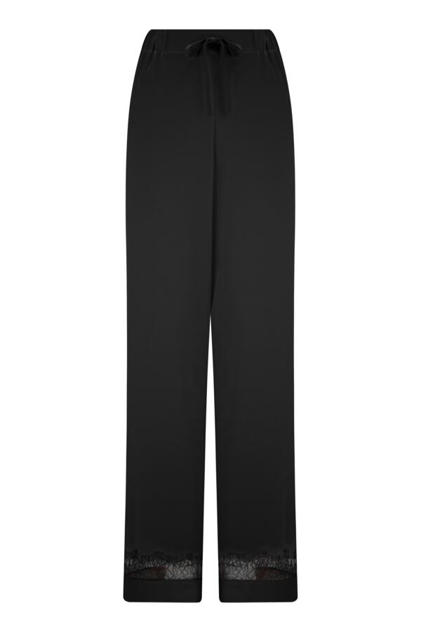 Dusk Satin and Lace Revere Collar Pyjama Set