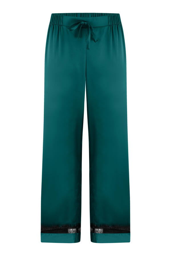Dusk Satin and Lace Revere Collar Pyjama Set
