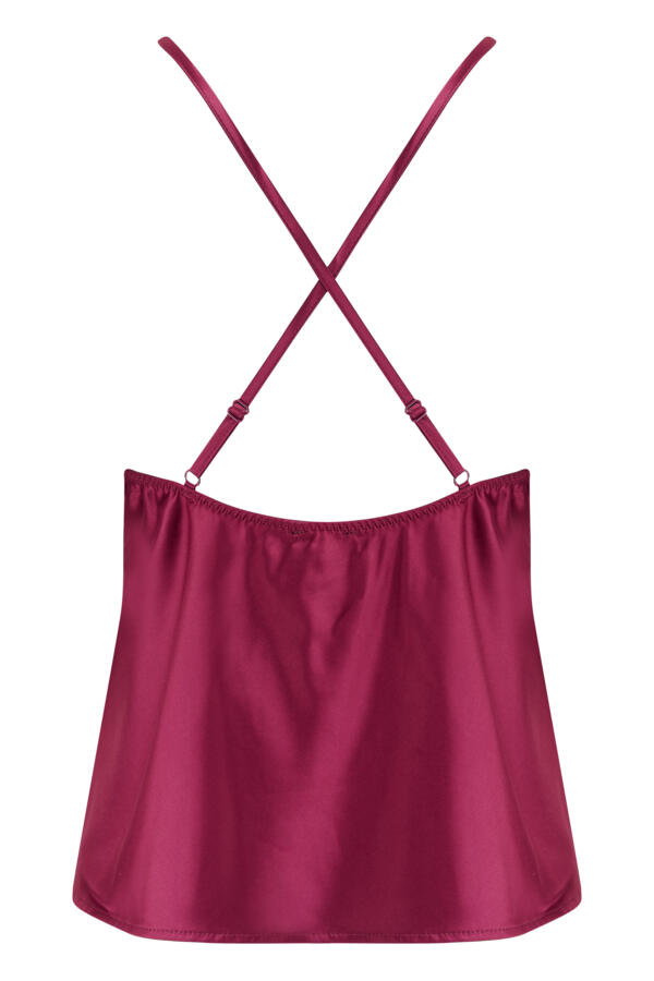 Dusk Satin Lace Trim Cami and Short