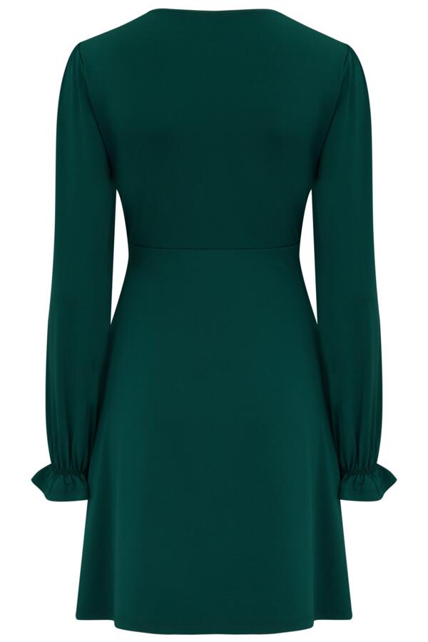 Anya Fuller Bust Lace Detail Slinky Jersey Long Sleeve Tea Dress