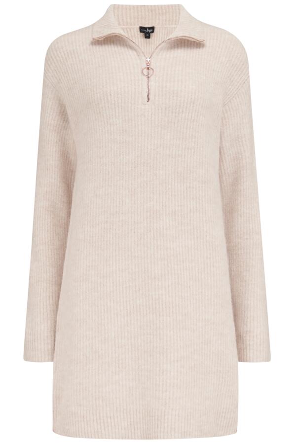 Frankie Fuller Bust Quarter Zip Chunky Knit Dress