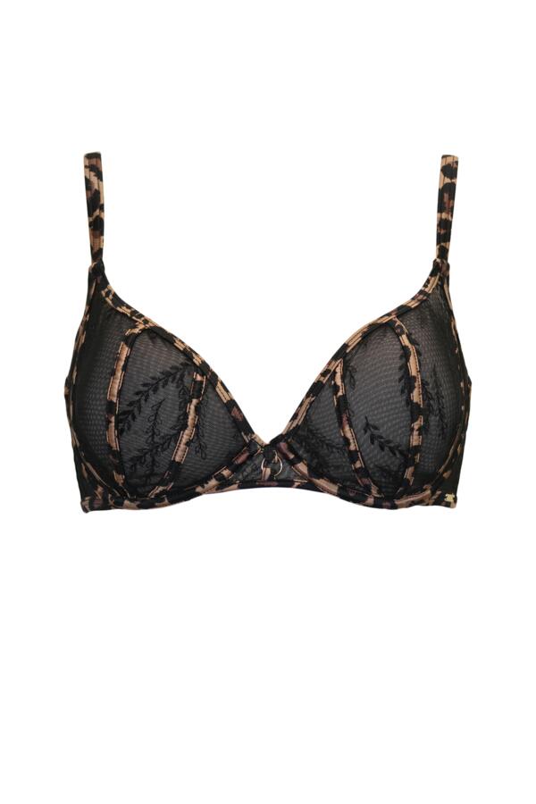 India Leopard Embroidered Non-Padded Underwired Bra