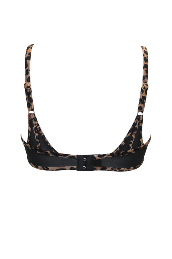India Leopard Embroidered Non-Padded Underwired Bra