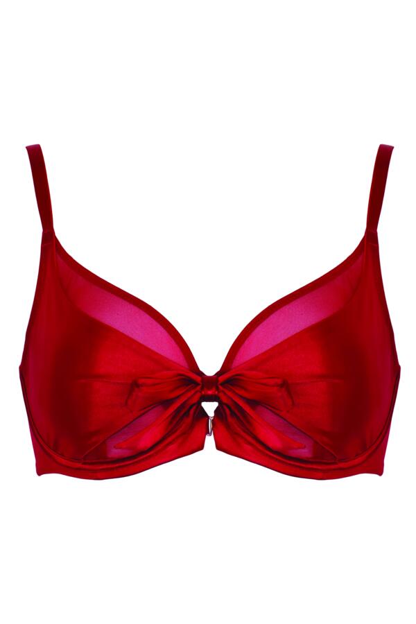 All Yours Satin and Mesh Front Fastening Bra