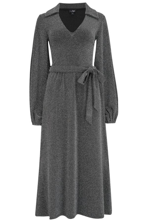 Emily Sparkle V-Neck Tie Waist Midi Dress