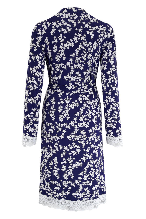 Sofa Loves Lace Jersey Wrap Dressing Gown