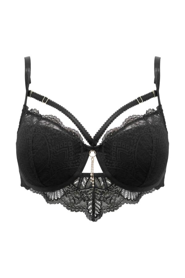 India Demilicious Linear Lace Demi Padded Bra
