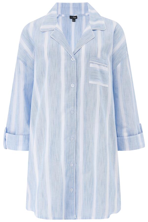 Woven Cotton Stripe Nightshirt