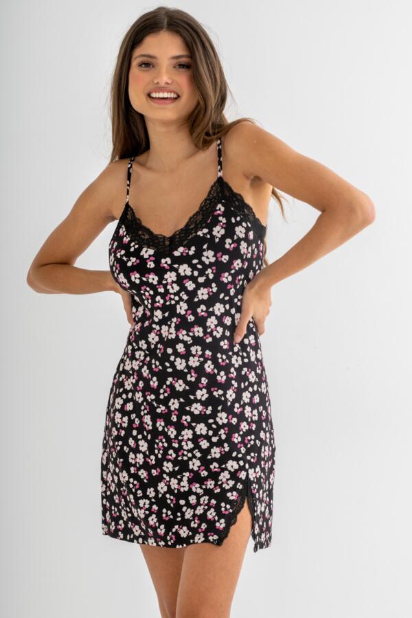 Sofa Loves Lace Hidden Support Soft Jersey Split Chemise