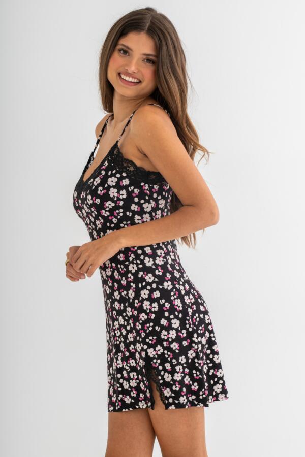 Sofa Loves Lace Hidden Support Soft Jersey Split Chemise