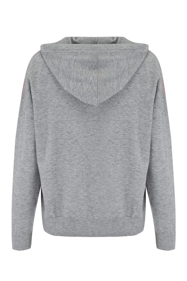 Stripe Detail Soft Knit Lounge Hoodie